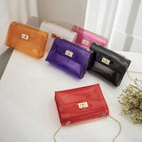 Clear PVC Shoulder Bag Women Solid Satchel Clutch
