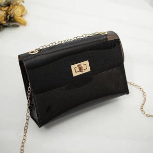 Clear PVC Shoulder Bag Women Solid Satchel Clutch
