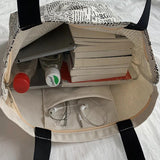 Canvas Shoulder Bag Large Capacity Yoga Travel Work Student Bag