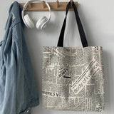 Canvas Shoulder Bag Large Capacity Yoga Travel Work Student Bag