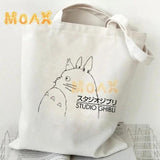 Totoro Tote Bag Japanese Anime Printing Shopping Bags for Women