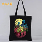 Ghost Band Shoulder Bags Grunge Metal Harajuku Shopping Bags Canvas Tote