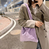 Vintage Plush Handbag Soft Fur Large Capacity Tote Shoulder Bag