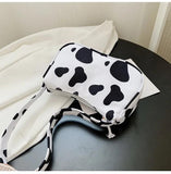 Animal Pattern Print Canvas Shoulder Underarm Bag Vintage Ladies Small Purse Han