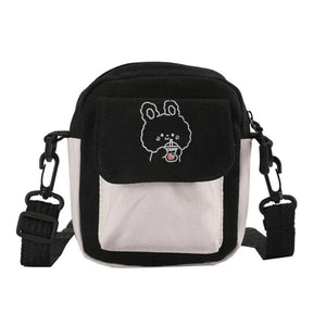 Cartoon Printed Shoulder Messenger Bag Hit Flap Purse Casual Handbags