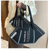 Funny Large Capacity Shoulder Bag Canvas Handbag for Women