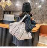 Funny Large Capacity Shoulder Bag Canvas Handbag for Women