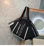 Funny Large Capacity Shoulder Bag Canvas Handbag for Women
