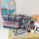 Women's Canvas Shoulder Bag Summer Shopper Handbag High Printing Tote