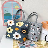 Women's Canvas Shoulder Bag Summer Shopper Handbag High Printing Tote