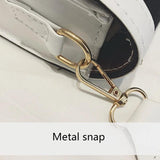Women Square Shoulder Bag Wide Strap Handbag Messenger Purse