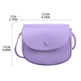 Women's Square Messenger Bag Flap Shoulder Satchel Crossbody Small Solid