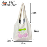 Plush Ladies Tote Bags Cherry Cartoon Autumn Winter Female Underarm Bag