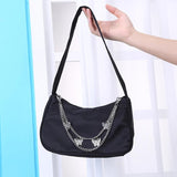 Vintage PU Leather Butterfly Underarm Bag Small Purse Casual Shoulder