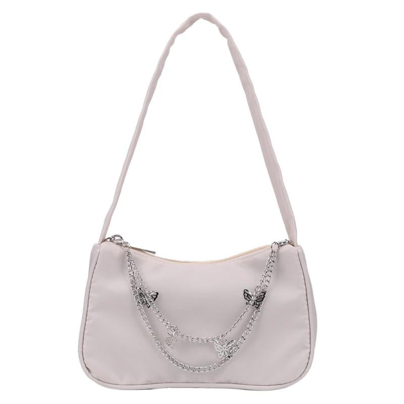 Vintage PU Leather Butterfly Underarm Bag Small Purse Casual Shoulder