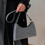 Women Solid Shoulder Bag Lady All-Match Messenger Bag