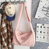 Plaid Crossbody Hand Bag Zipper Travel Purse for Ladies