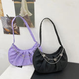 Vintage Butterfly Chain Shoulder Bags Women Nylon Cloud Handbags