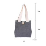 Corduroy Small Tote Shoulder Bag Lady Handbag Purse Wallet