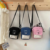 Canvas Cartoon Print Shoulder Messenger Bag