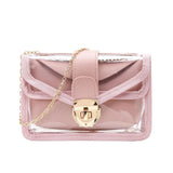 Summer Women Mini Small Shoulder Bag Clear Transparent Candy Composite