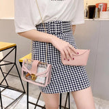 Summer Women Mini Small Shoulder Bag Clear Transparent Candy Composite