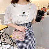 Summer Women Mini Small Shoulder Bag Clear Transparent Candy Composite