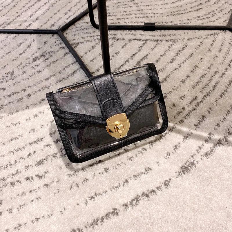 Summer Women Mini Small Shoulder Bag Clear Transparent Candy Composite