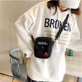Women Canvas Shoulder Handbags Student Purse Small Messenger