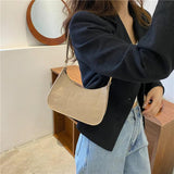 Crocodile Felt Armpit Bag for Women - Shoulder Handbag and Purse Tote