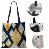 Geometry Shoulder Bag Harajuku Shopper Handbag Cotton Travel Tote