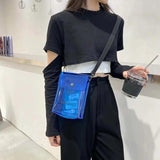 Transparent Jelly Bag Envelope Shoulder Diagonal Bag