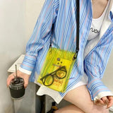 Transparent Jelly Bag Envelope Shoulder Diagonal Bag