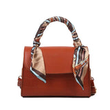 Textured Silk Scarf Shoulder Bag Women Messenger Bag Handbags