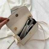 Textured Silk Scarf Shoulder Bag Women Messenger Bag Handbags