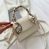Textured Silk Scarf Shoulder Bag Women Messenger Bag Handbags
