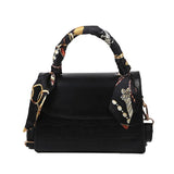 Textured Silk Scarf Shoulder Bag Women Messenger Bag Handbags