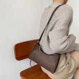 Vintage Felt Shoulder Bag Pure Printed Handbag Multifunctional Ladies Bag