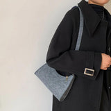 Vintage Felt Shoulder Bag Pure Printed Handbag Multifunctional Ladies Bag
