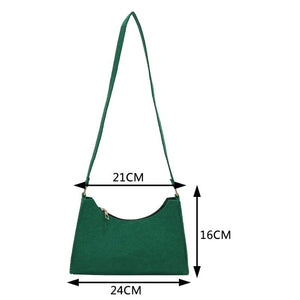 Vintage Felt Shoulder Bag Pure Printed Handbag Multifunctional Ladies Bag