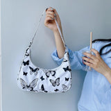 Animal Printing Underarm Bags Small Zipper Women Shoulder Travel Shopping Pouch