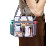 Stadium Approved Clear Large Shoulder Tote Bag with Zipper Closure