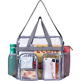 Stadium Approved Clear Large Shoulder Tote Bag with Zipper Closure