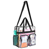 Stadium Approved Clear Large Shoulder Tote Bag with Zipper Closure