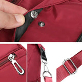 Waterproof Nylon Crossbody Bag Shoulder Strap Zipper Tote Bag