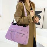 Waterproof Nylon Crossbody Bag Shoulder Strap Zipper Tote Bag