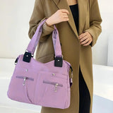 Waterproof Nylon Crossbody Bag Shoulder Strap Zipper Tote Bag