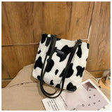 Leopard Print Underarm Bag Women Casual Tote Soft Shoulder Handbag