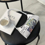 Women Newspaper Printing Shoulder Bag