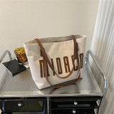 Women Tote Bags Large Capacity Travel High Shoulder Bag Letter Outdoor Shopper H